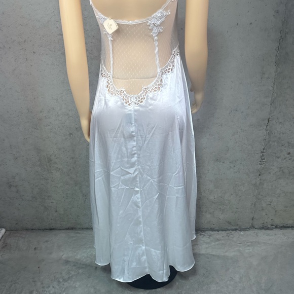 VINTAGE VICTORIA'S SECRET lace Sheer Lingerie Bridal Slip Dress Robe sz L - Picture 10 of 14